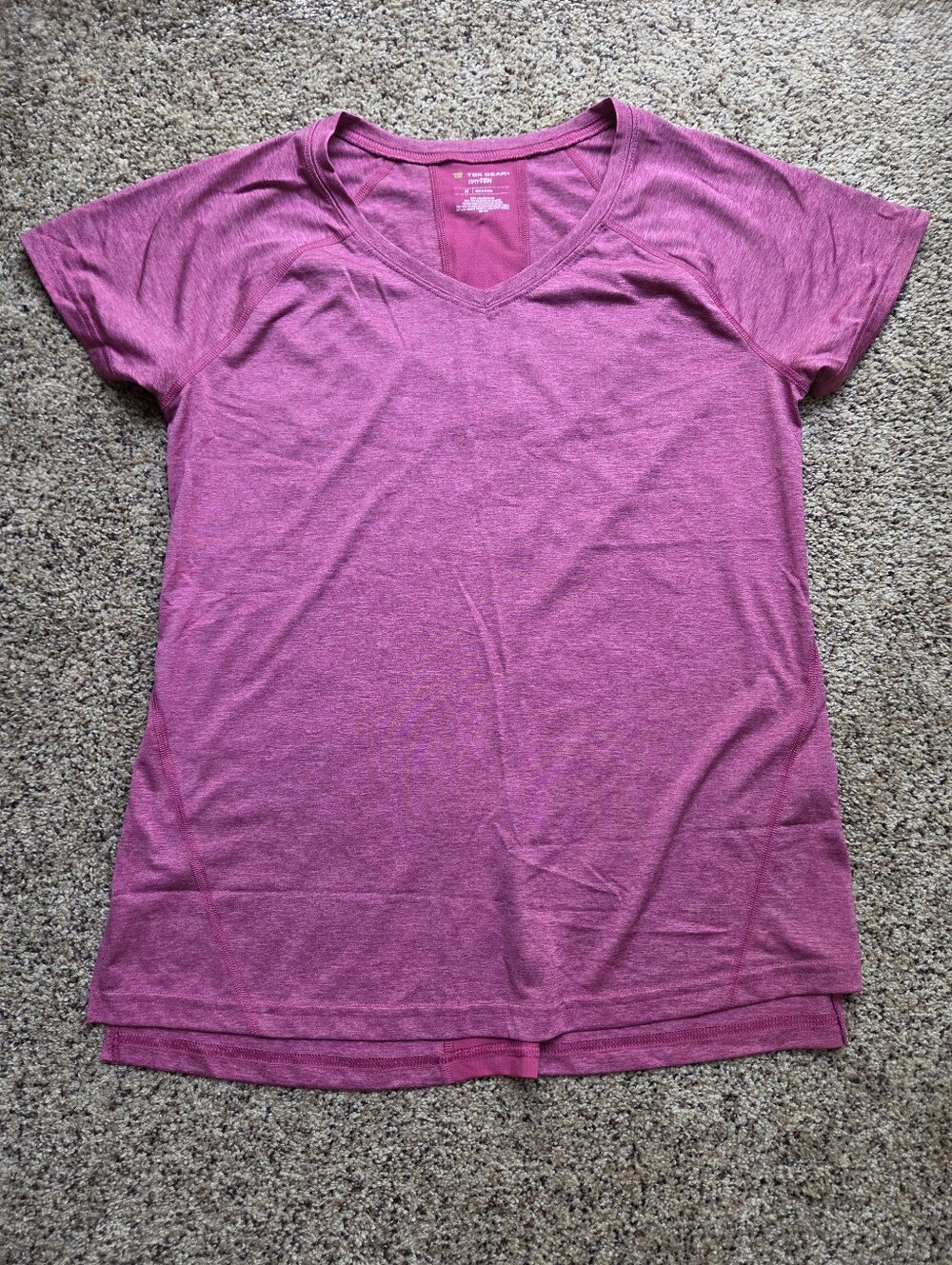 Tek Gear DryTEK Women's V-Neck Short Sleeve Top Moisture Wick Activewear